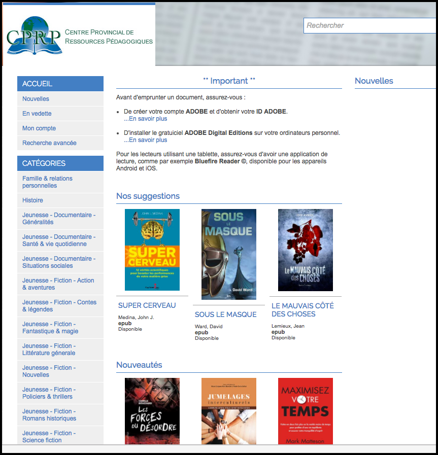 Bibliotheque V CPRP